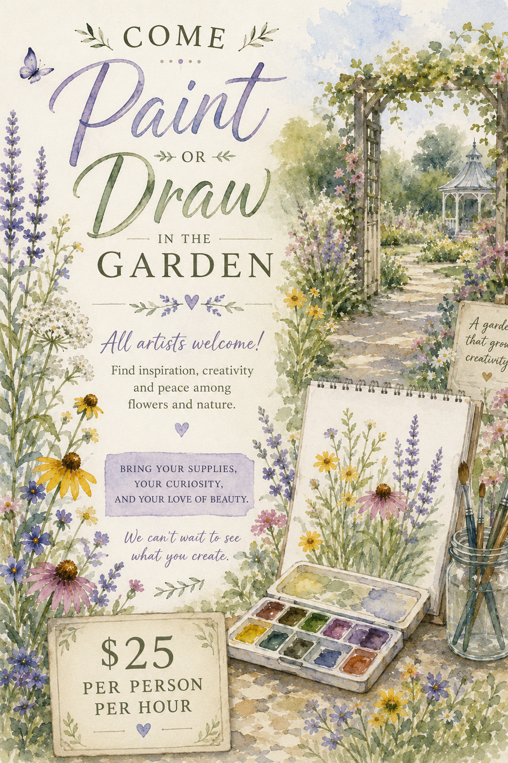 Paint or Draw in the Garden